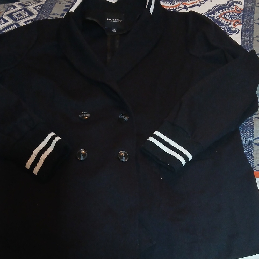 Liverpool Black Ponte Knit Blazer. Sz. XL